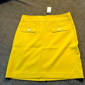 Loft Yellow Skirt - never work / size 4